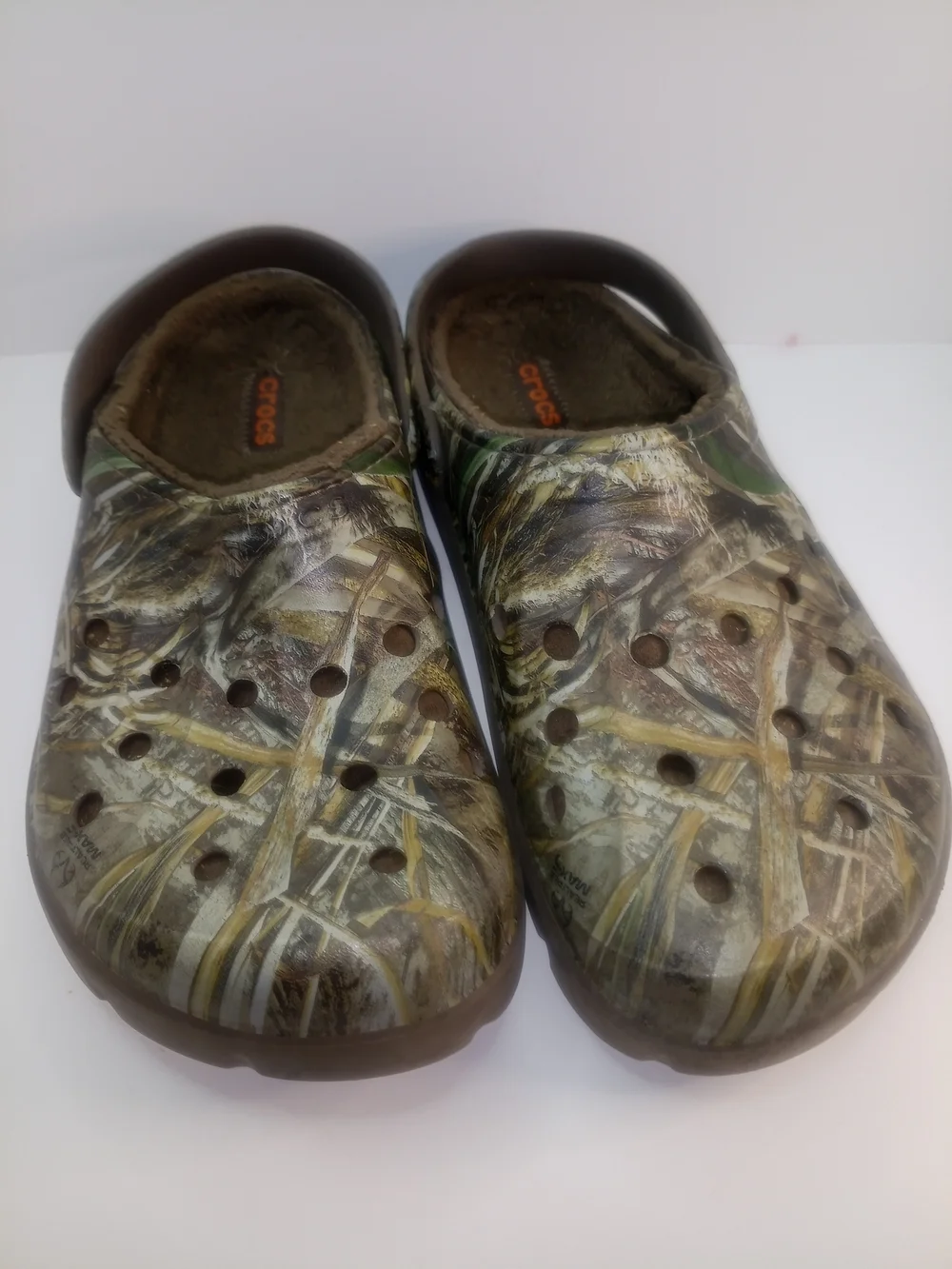 Crocs Camo Classic Lined Clog - Brown/Green Size 13 Men